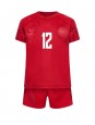 Danmark Kasper Dolberg #12 Replika Hemmakläder Barn VM 2022 Kortärmad (+ byxor)